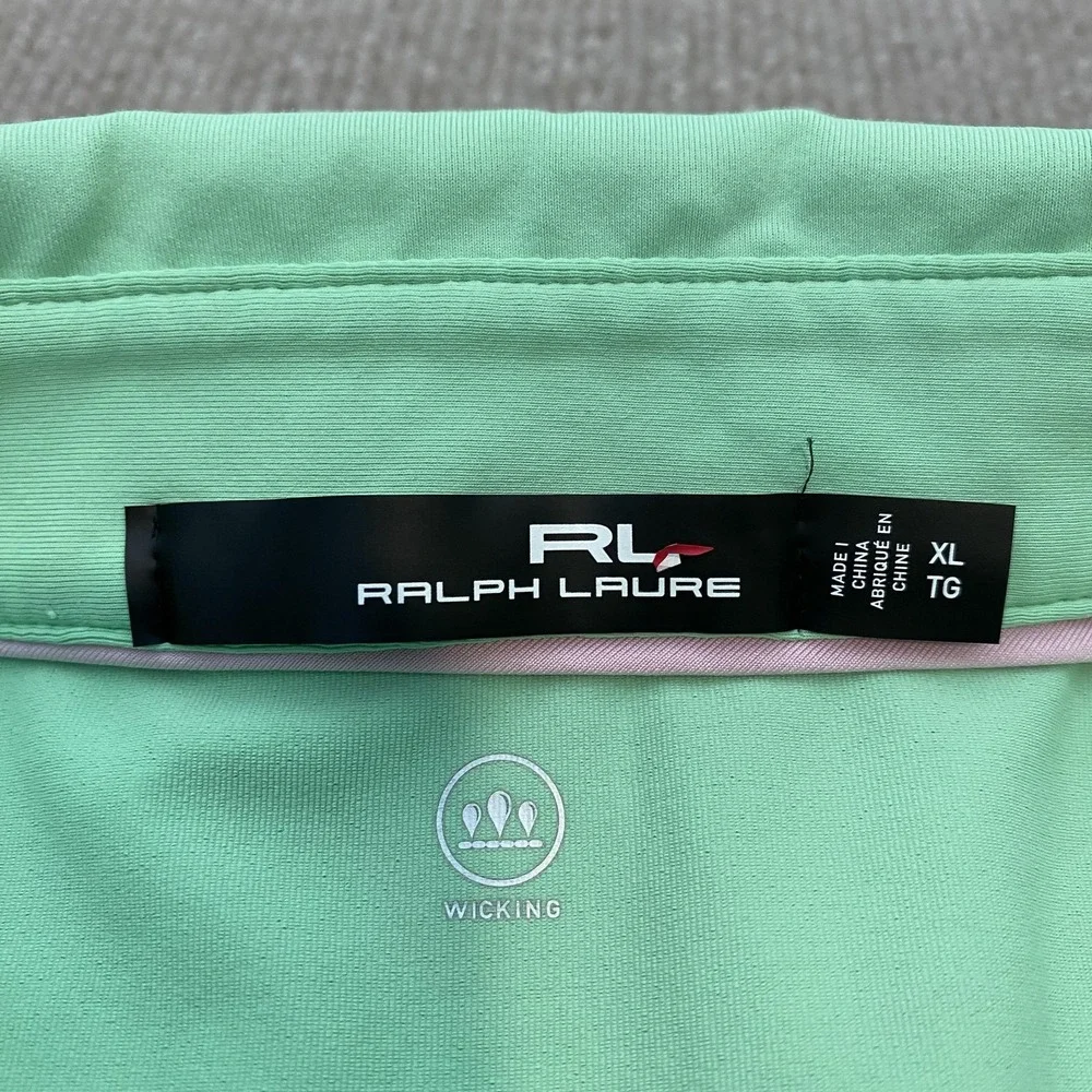RLX Ralph Lauren Golf Polo Shirt Mens XL‎ Green PGA Championship Logo Wicking